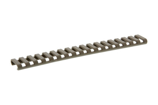 The Magpul Picatinny Ladder Rail Panel is made from a heat resistant flat dark earth Santoprene material